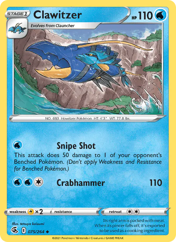 Carta Clawitzer 075/264 de Fusion Strike