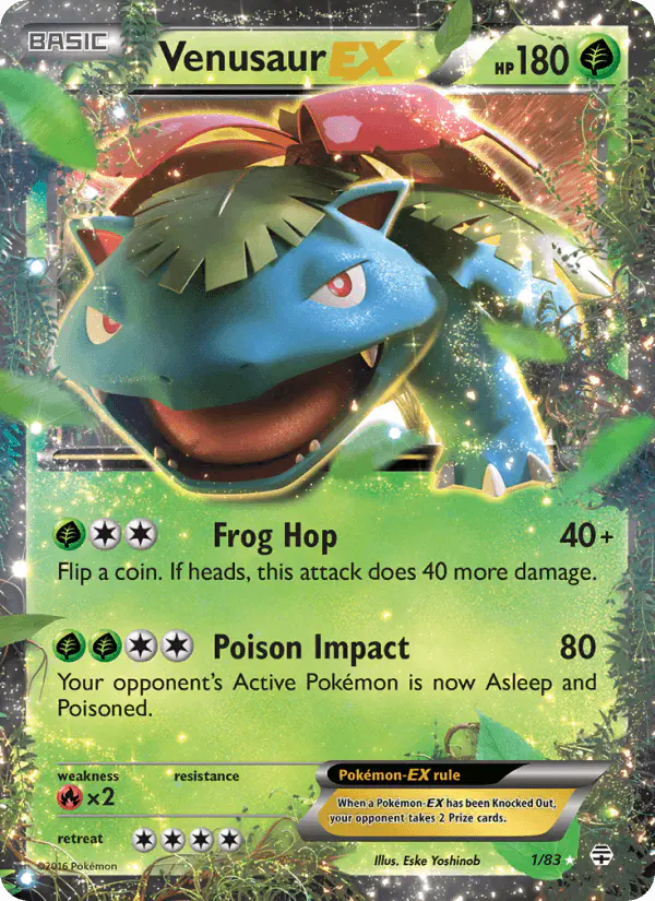 Carta Venusaur EX 1/83 de Generations