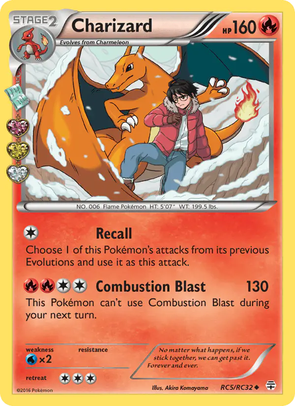Carta Charizard RC5 de Generations