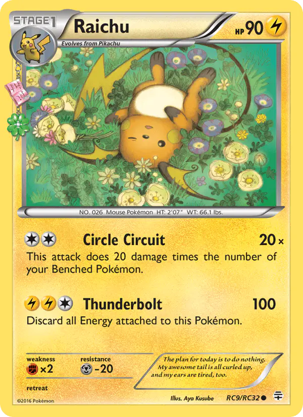 Carta Raichu RC9 de Generations