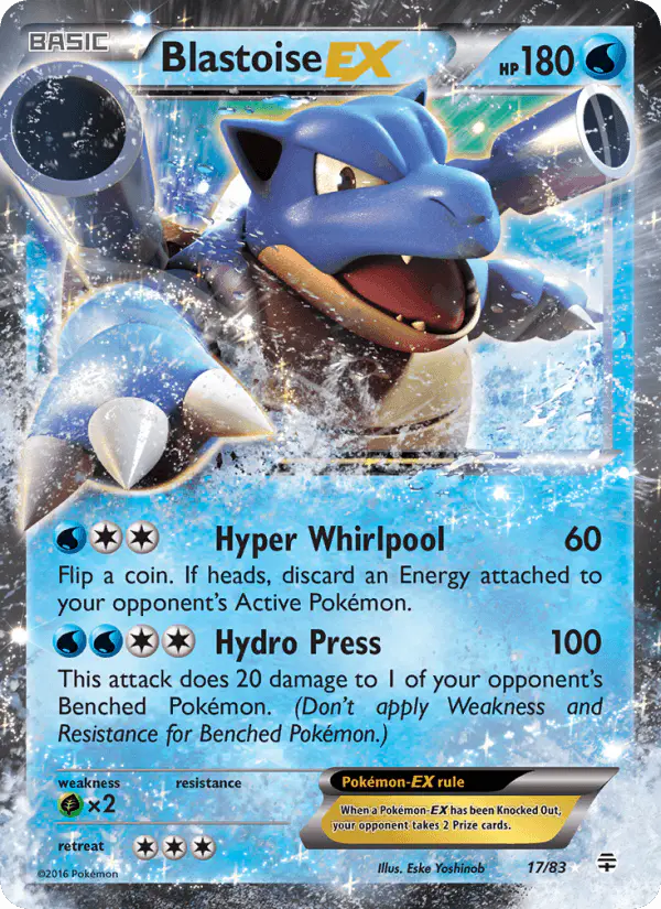 Carta Blastoise EX 17/83 de Generations
