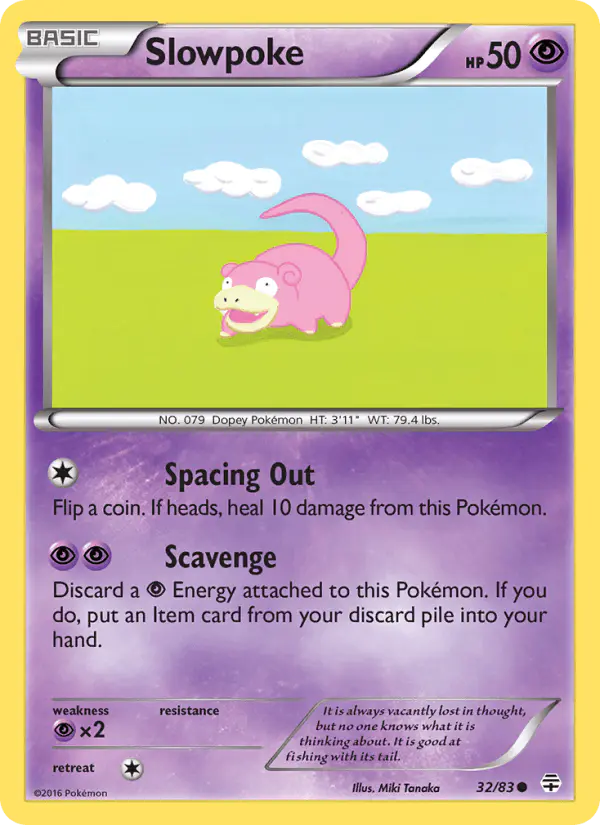 Carta Slowpoke 32/83 de Generations