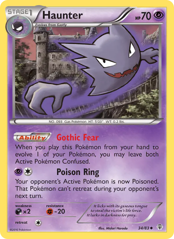 Carta Haunter 34/83 de Generations
