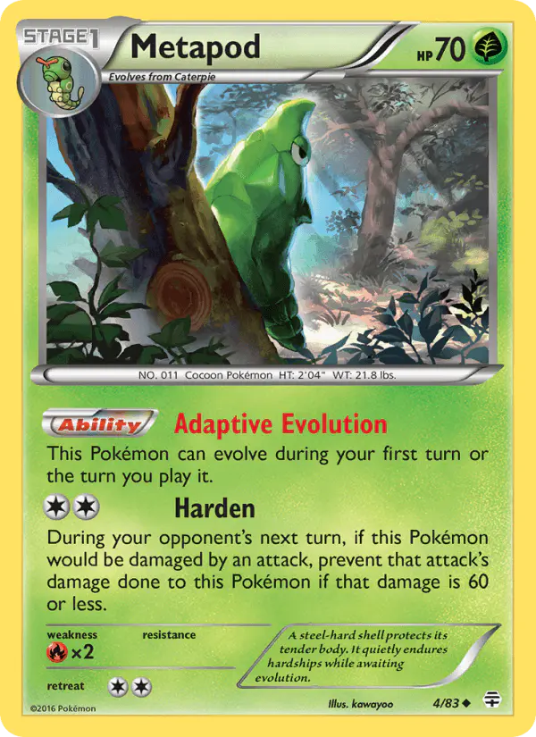Carta Metapod 4/83 de Generations