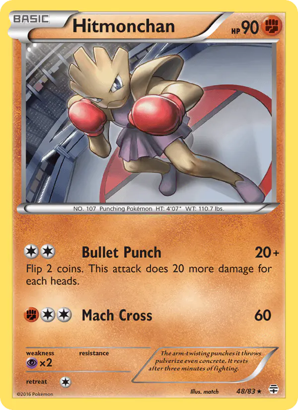 Carta Hitmonchan 48/83 de Generations