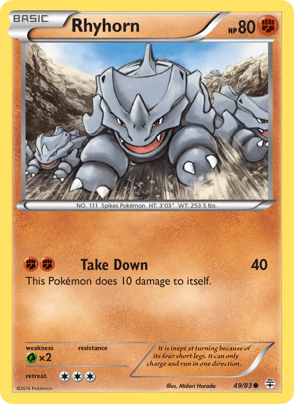 Carta Rhyhorn 49/83 de Generations