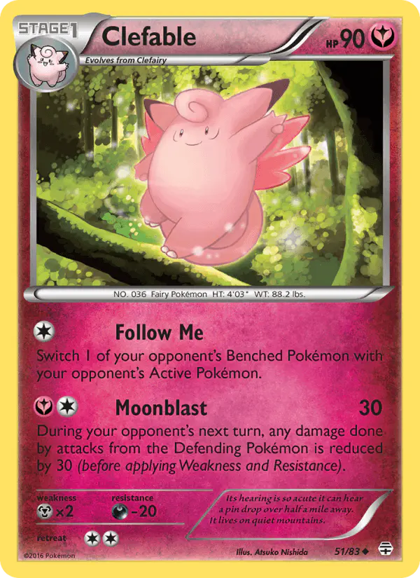 Carta Clefable 51/83 de Generations