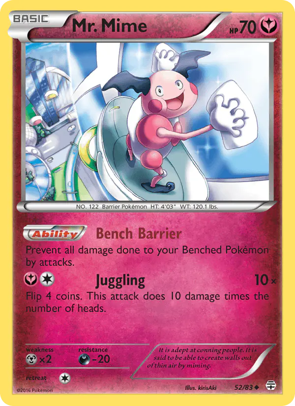Carta Mr. Mime 52/83 de Generations