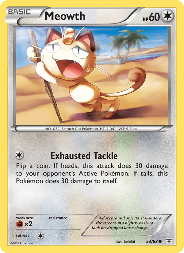Carta Meowth 53/83 de Generations
