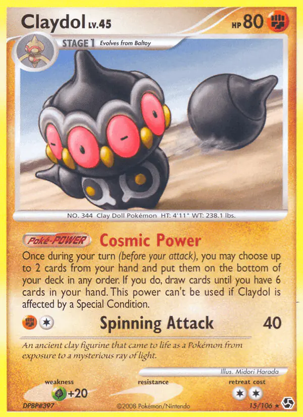 Carta Claydol 15/106 de Great Encounters