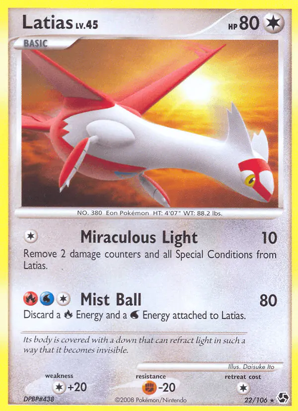 Carta Latias 22/106 de Great Encounters