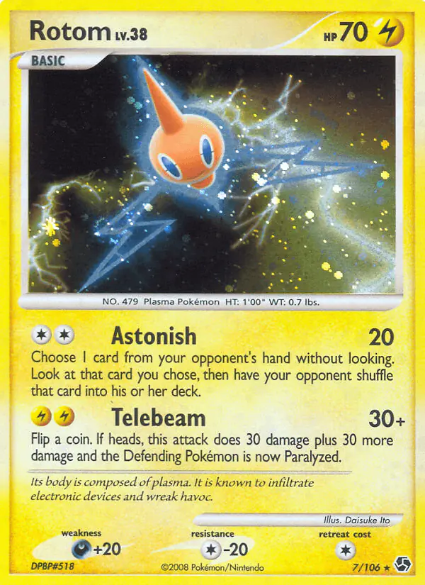 Carta Rotom 7/106 de Great Encounters