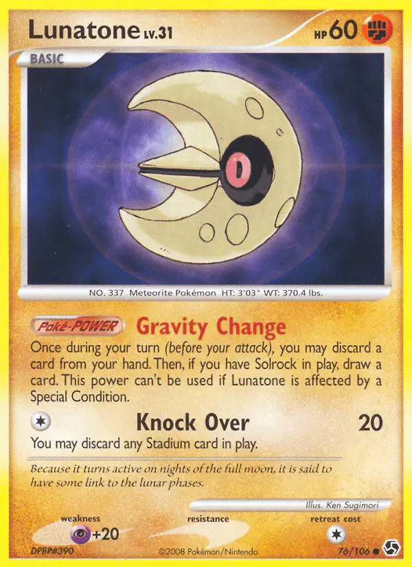 Carta Lunatone 76/106 de Great Encounters