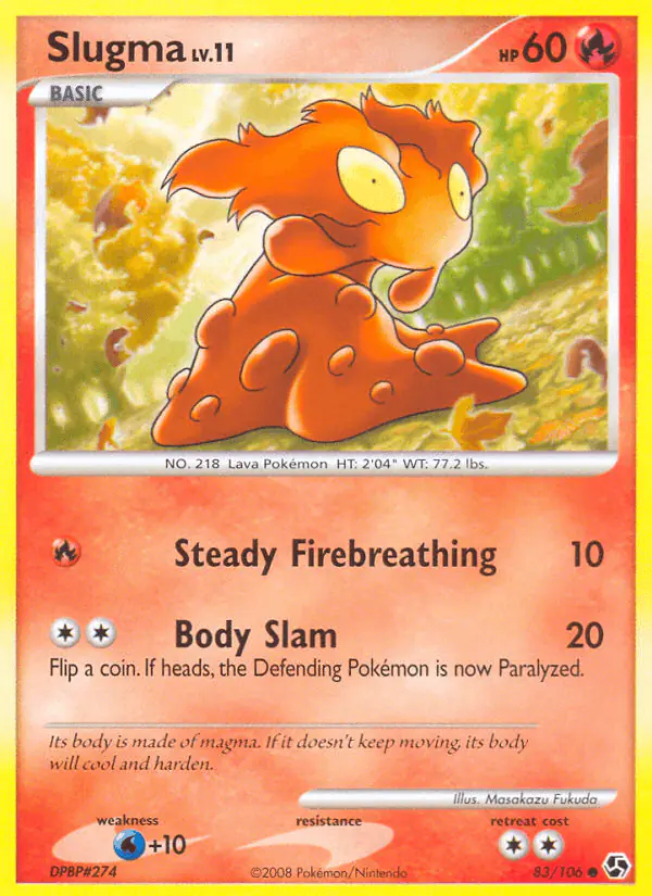 Carta Slugma 83/106 de Great Encounters