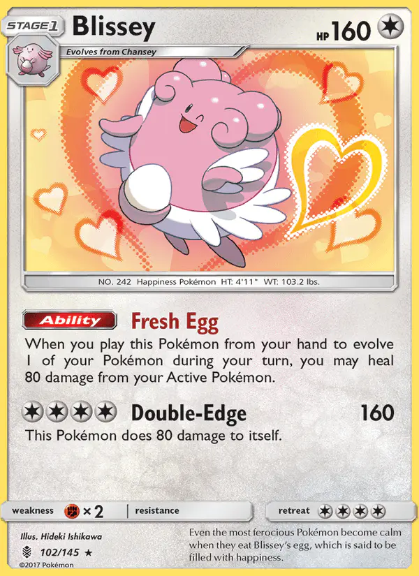 Carta Blissey 102/145 de Guardians Rising