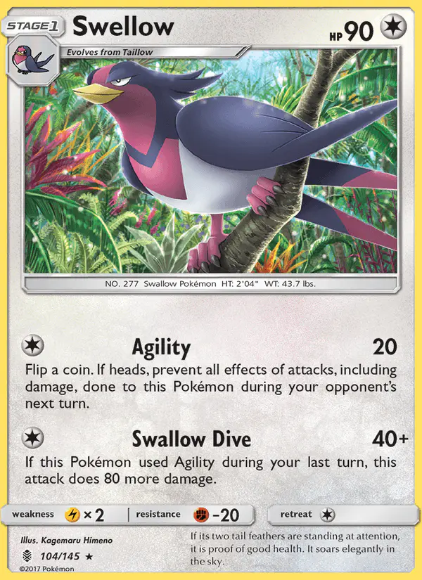 Carta Swellow 104/145 de Guardians Rising
