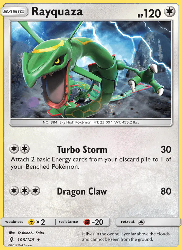 Carta Rayquaza 106/145 de Guardians Rising