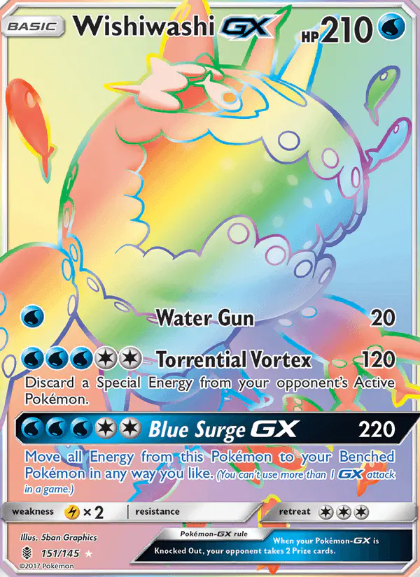Carta Wishiwashi GX 151/145 de Guardians Rising