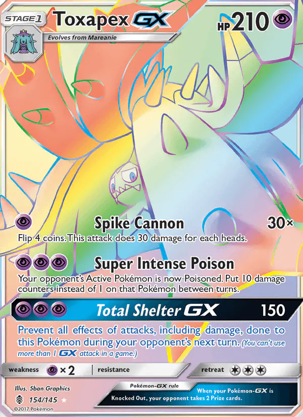 Carta Toxapex GX 154/145 de Guardians Rising