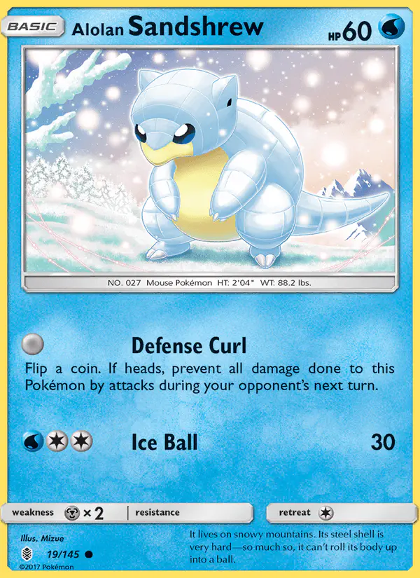 Carta Alolan Sandshrew 19/145 de Guardians Rising