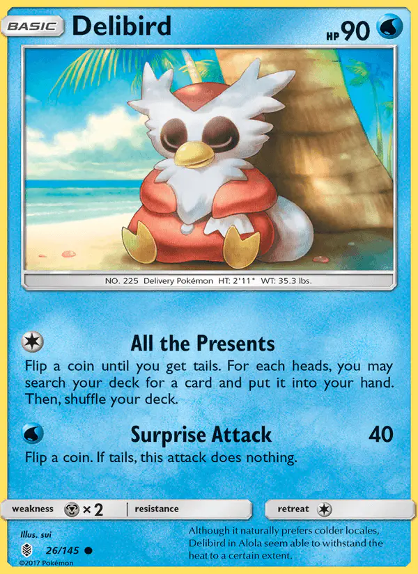 Carta Delibird 26/145 de Guardians Rising
