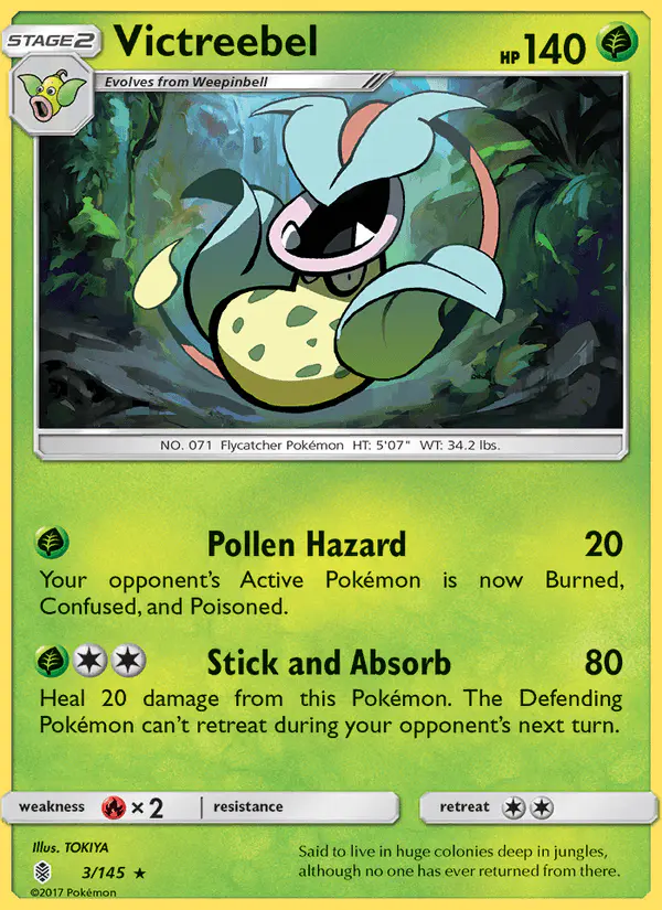 Carta Victreebel 3/145 de Guardians Rising