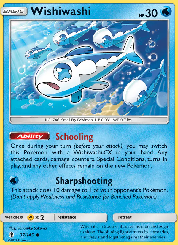 Carta Wishiwashi 37/145 de Guardians Rising
