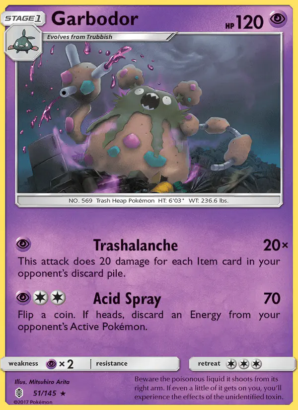 Carta Garbodor 51/145 de Guardians Rising