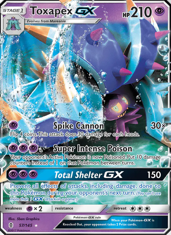 Carta Toxapex GX 57/145 de Guardians Rising