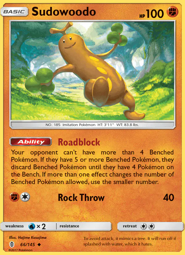 Carta Sudowoodo 66/145 de Guardians Rising