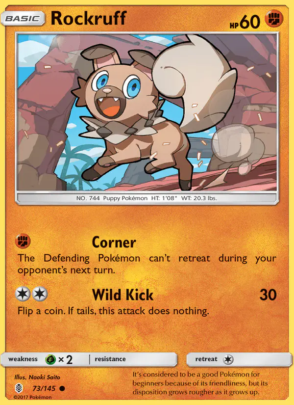 Carta Rockruff 73/145 de Guardians Rising