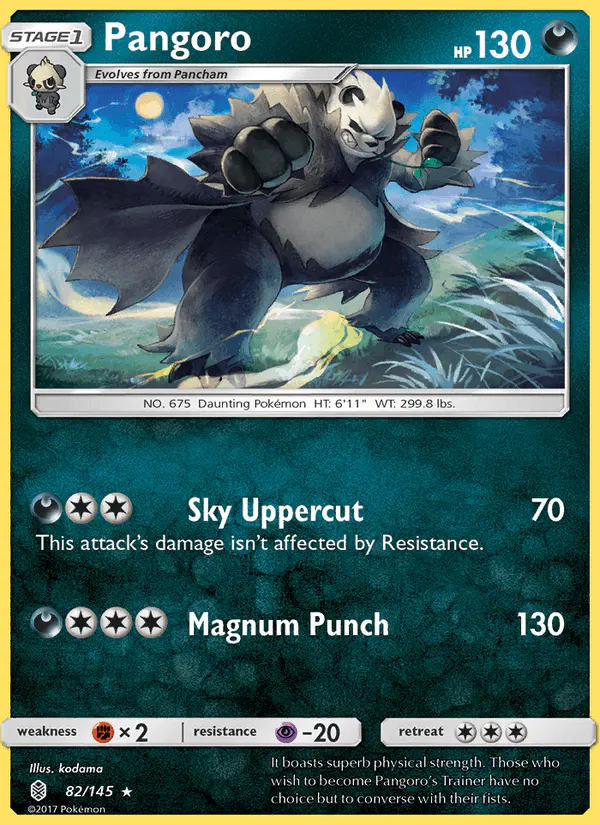 Carta Pangoro 82/145 de Guardians Rising