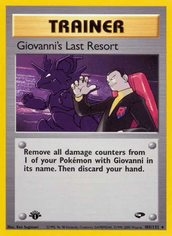 Carta Giovanni's Last Resort 105/132 de Gym Challenge