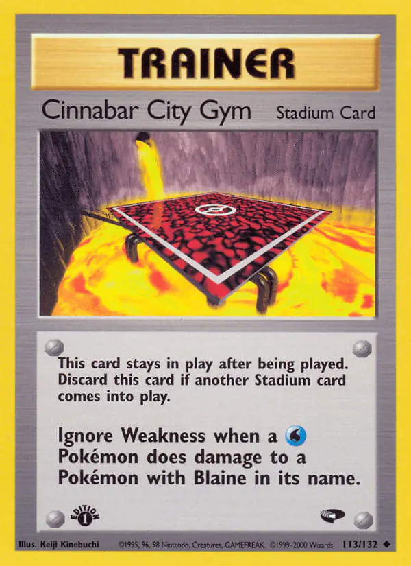 Carta Cinnabar City Gym 113/132 de Gym Challenge