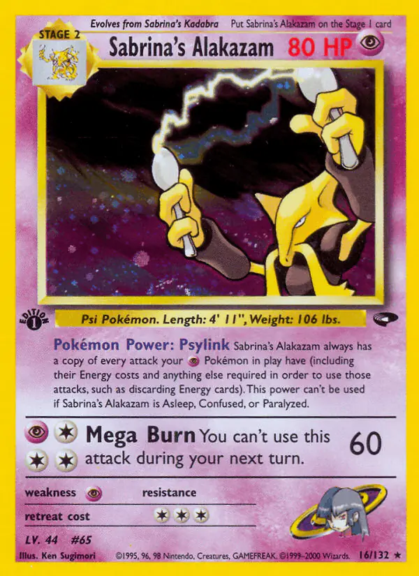 Carta Sabrina's Alakazam 16/132 de Gym Challenge