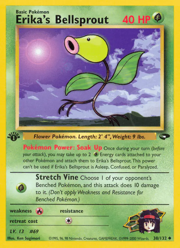 Carta Erika's Bellsprout 38/132 de Gym Challenge