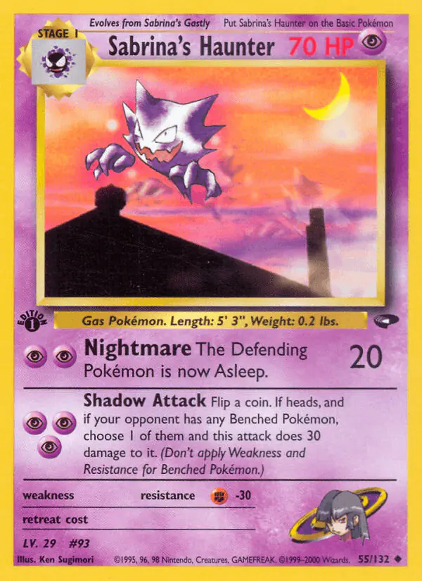 Carta Sabrina's Haunter 55/132 de Gym Challenge