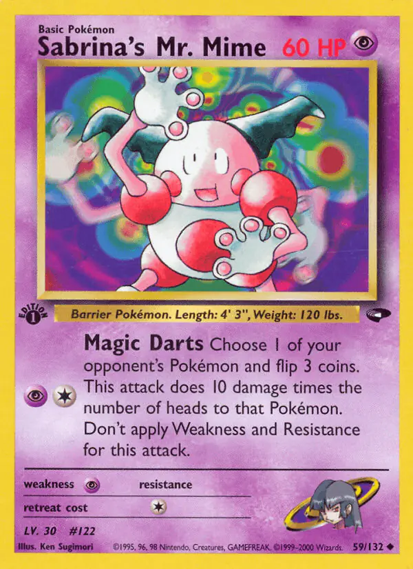 Carta Sabrina's Mr. Mime 59/132 de Gym Challenge