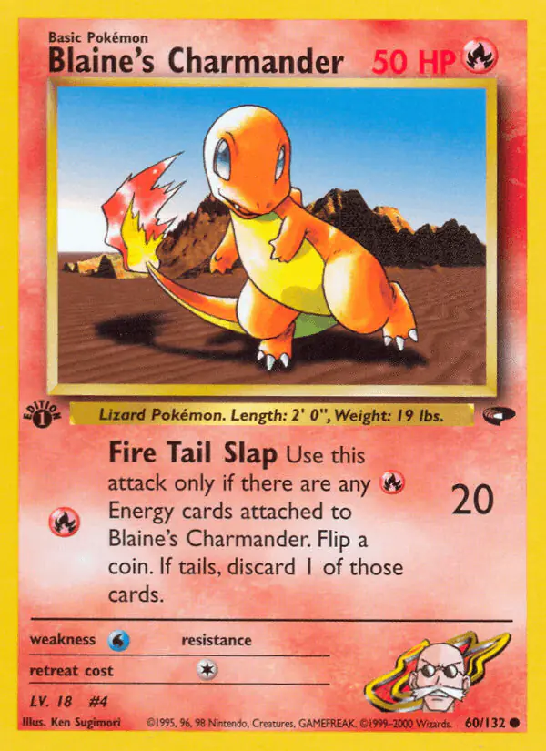 Carta Blaine's Charmander 60/132 de Gym Challenge