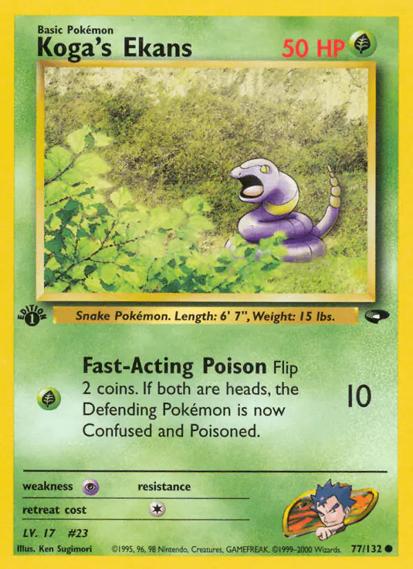 Carta Koga's Ekans 77/132 de Gym Challenge