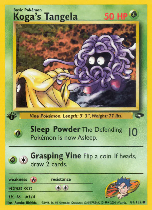 Carta Koga's Tangela 81/132 de Gym Challenge