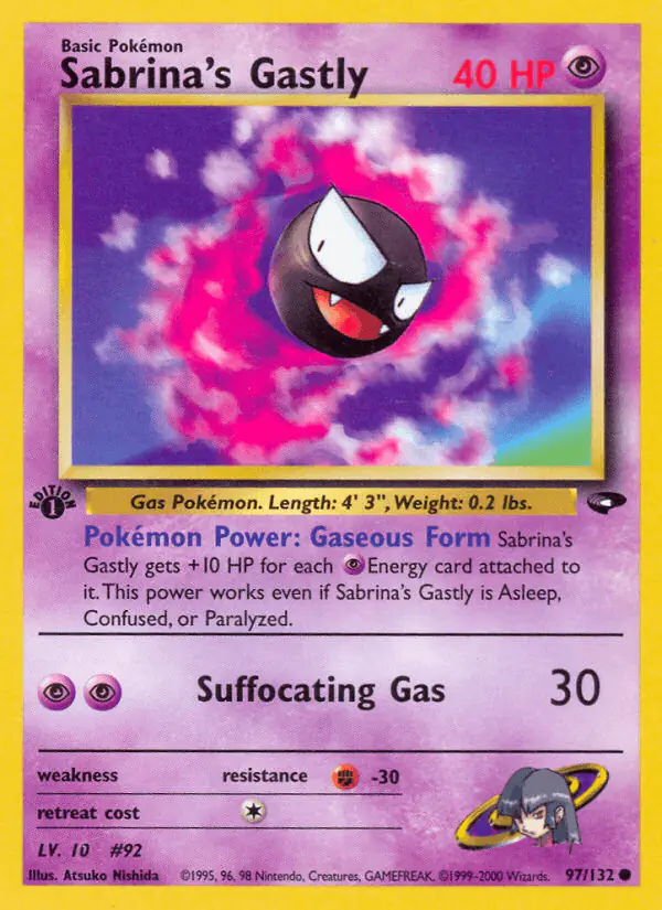 Carta Sabrina's Gastly 97/132 de Gym Challenge
