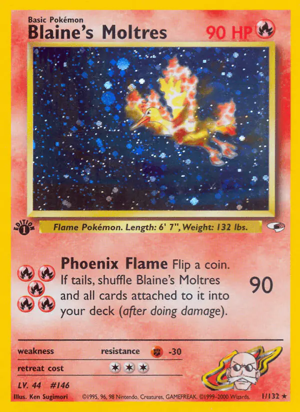 Carta Blaine's Moltres 1/132 de Gym Heroes