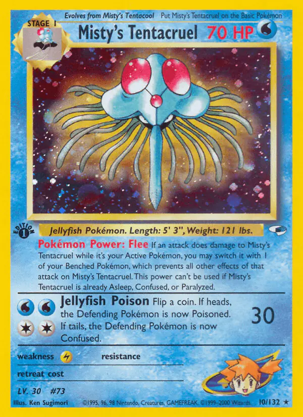 Carta Misty's Tentacruel 10/132 de Gym Heroes