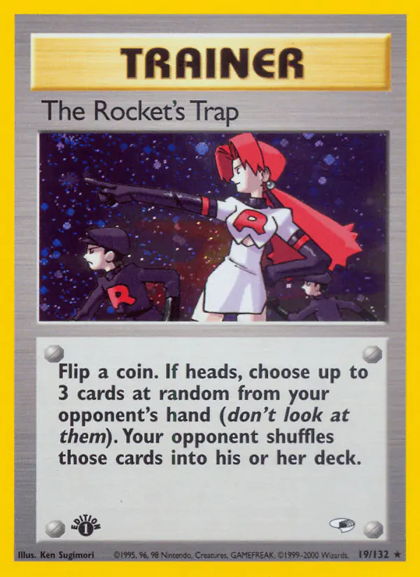 Carta The Rocket's Trap 19/132 de Gym Heroes