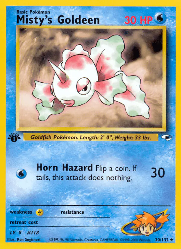 Carta Misty's Goldeen 30/132 de Gym Heroes