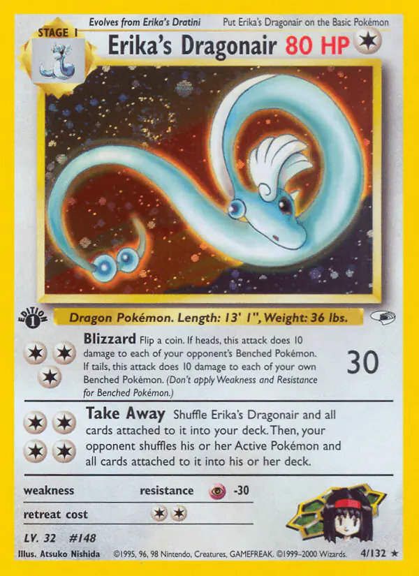 Carta Erika's Dragonair 4/132 de Gym Heroes