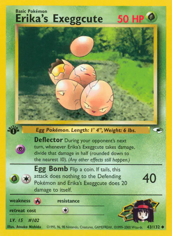 Carta Erika's Exeggcute 43/132 de Gym Heroes
