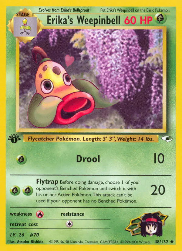 Carta Erika's Weepinbell 48/132 de Gym Heroes