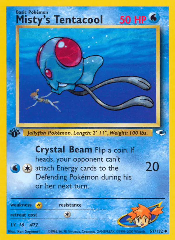 Carta Misty's Tentacool 57/132 de Gym Heroes